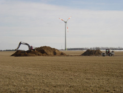 Neubau einer Windkraftenergieanlage